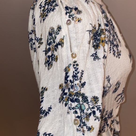 Lucky Brand Floral Open Shoulder Blouse - Picture 5 of 16